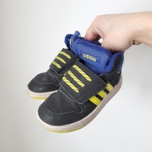 Adidas Boys Hoops 2.0 Mid GZ7799 Black Basketball Shoes Sneakers Size 10K Velcro